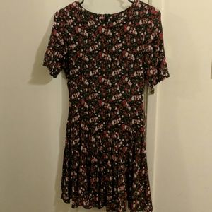 H&M Floral Skater Vintage Style Dress US 4